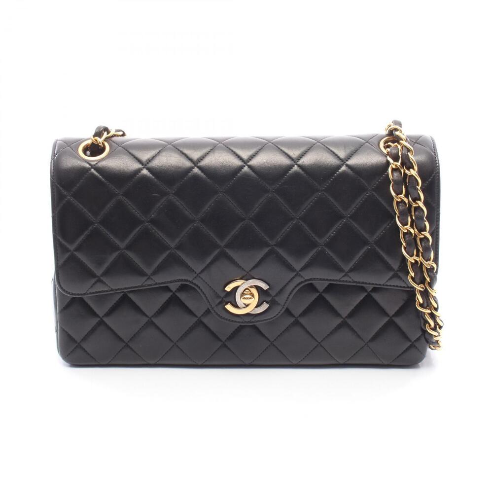 Chanel Matelasse Paris Limited Edition Double Flap Shoulder Bag Lambskin